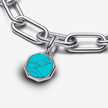 Load image into Gallery viewer, Pandora Turquoise - coloured Engravable Mini Medallion Charm - Fifth Avenue Jewellers