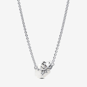 Pandora White Rose in Bloom Collier Necklace - Fifth Avenue Jewellers
