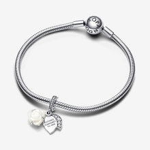 Load image into Gallery viewer, Pandora White Rose in Bloom Double Dangle Charm - Fifth Avenue Jewellers