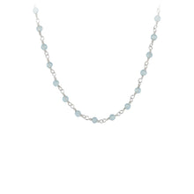 Load image into Gallery viewer, Pyrrha Blue Chalcedony Wrapped Stone Necklace - Fifth Avenue Jewellers
