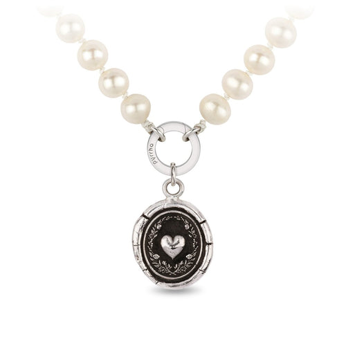 Pyrrha Self Love Knotted Freshwater Pearl Talisman Necklace - Fifth Avenue Jewellers