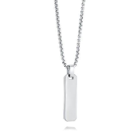 Small Rectangle Dog Tag Necklace - Fifth Avenue Jewellers