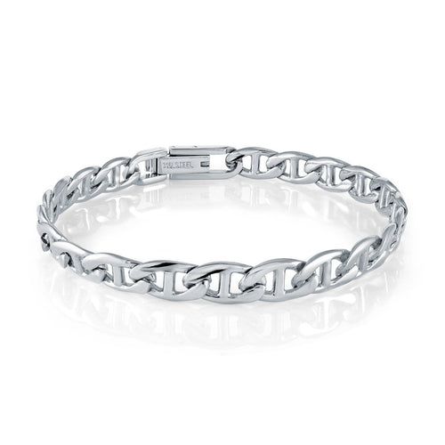Stainless Steel Mariner Link Bracelet - Fifth Avenue Jewellers