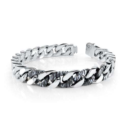 Stainless Steel & Matte Acetate Bracelet - Fifth Avenue Jewellers
