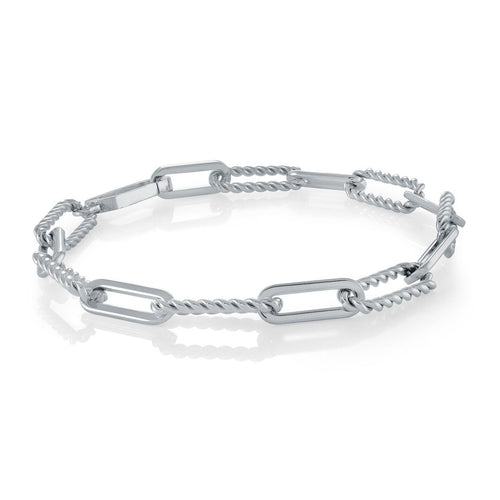 Stainless Steel Oval Link Bracelet - Fifth Avenue Jewellers
