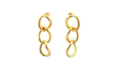 Three Link Drop Stud Earrings - Fifth Avenue Jewellers