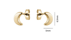 Tiny Moon Stud Earrings - Fifth Avenue Jewellers