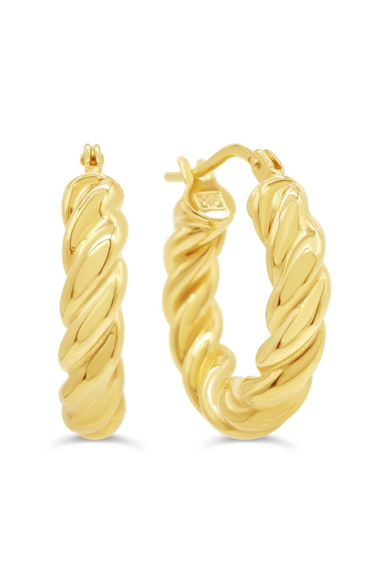 Twisted Huggie Hoop Earrings - Fifth Avenue Jewellers