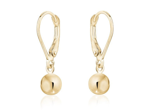 Yellow Gold Ball Drop Earrings - Fifth Avenue Jewellers
