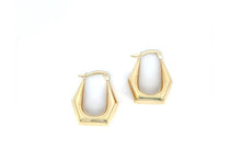 Load image into Gallery viewer, Yellow Gold Puffy Geometric Hoops - Fifth Avenue Jewellers