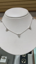 Load and play video in Gallery viewer, Teardrop Diamond Station Necklace