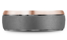 Load image into Gallery viewer, CrownRing Bleu Royale Tantalum & Rose Gold Ring