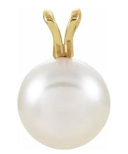 Load image into Gallery viewer, Akoya 5mm Cultured Pearl Pendant In 14K Yellow Gold - Fifth Avenue Jewellers
