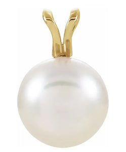 Akoya 5mm Cultured Pearl Pendant In 14K Yellow Gold - Fifth Avenue Jewellers