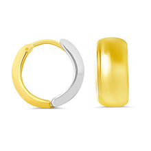Load image into Gallery viewer, Bella Reversible Huggie Earrings In 10K Gold - Fifth Avenue Jewellers