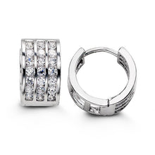 Load image into Gallery viewer, Bella Sterling Silver Huggie Earrings - Fifth Avenue Jewellers