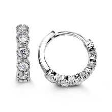 Load image into Gallery viewer, Bella Sterling Silver Huggie Earrings - Fifth Avenue Jewellers