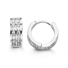 Load image into Gallery viewer, Bella Sterling Silver Huggie Earrings - Fifth Avenue Jewellers