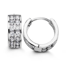 Load image into Gallery viewer, Bella Sterling Silver Huggie Earrings - Fifth Avenue Jewellers