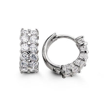 Load image into Gallery viewer, Bella Sterling Silver Huggie Earrings - Fifth Avenue Jewellers