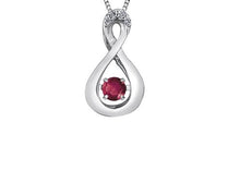 Load image into Gallery viewer, Birthstone Pulse Pendant Necklace July Ruby Fifth Avenue Jewellers