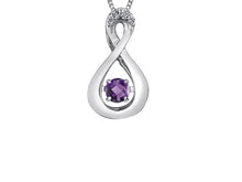 Load image into Gallery viewer, Birthstone Pulse Pendant Necklace February Amethyst Fifth Avenue Jewellers