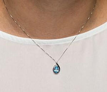 Load image into Gallery viewer, Blue Topaz Teardrop Pendant - Fifth Avenue Jewellers