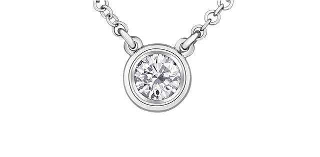 Casual Lux Canadian Diamond Solitaire Necklace - Fifth Avenue Jewellers