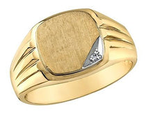 Load image into Gallery viewer, Classic Signet Ring With Diamond Accent - Fifth Avenue Jewellers
