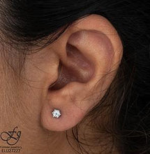 Load image into Gallery viewer, Crown Set Diamond Studs In White Gold - Fifth Avenue Jewellers