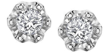 Load image into Gallery viewer, Crown Set Diamond Studs In White Gold - Fifth Avenue Jewellers