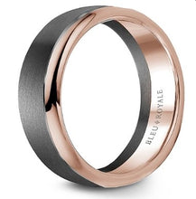 Load image into Gallery viewer, CrownRing Bleu Royale Tantalum & Rose Gold Ring - Fifth Avenue Jewellers