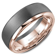 Load image into Gallery viewer, CrownRing Bleu Royale Tantalum & Rose Gold Ring - Fifth Avenue Jewellers