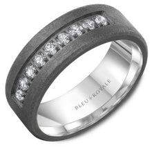 Load image into Gallery viewer, CrownRing Bleu Royale Tantalum, White Gold & Diamond Ring - Fifth Avenue Jewellers