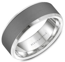 Load image into Gallery viewer, CrownRing Bleu Royale Tantalum & White Gold Ring - Fifth Avenue Jewellers