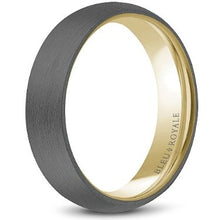 Load image into Gallery viewer, CrownRing Bleu Royale Tantalum & Yellow Gold Ring - Fifth Avenue Jewellers