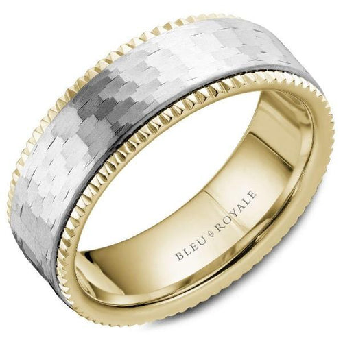 CrownRing Bleu Royale Yellow Gold Mens Band RYL-032Y75 - Fifth Avenue Jewellers