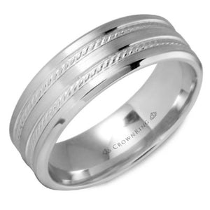 CrownRing Sandpaper & Polished Bands Special Order Collection - Fifth Avenue Jewellers