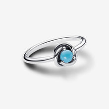 Load image into Gallery viewer, December Turquoise Blue Eternity Circle Ring - Fifth Avenue Jewellers
