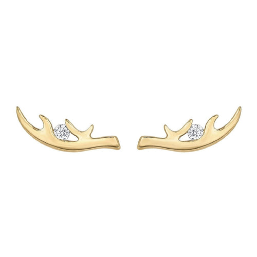 Diamond Antler Earrings AM450 - Fifth Avenue Jewellers