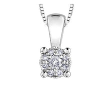 Load image into Gallery viewer, Diamond Cluster Pendant Necklace - Fifth Avenue Jewellers

