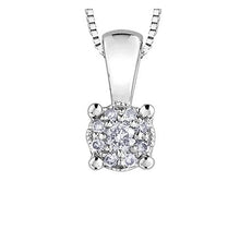 Load image into Gallery viewer, Diamond Cluster Pendant Necklace - Fifth Avenue Jewellers