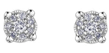 Load image into Gallery viewer, Diamond Cluster Stud Earrings - Fifth Avenue Jewellers