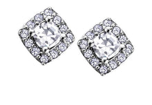 Load image into Gallery viewer, Diamond Halo Birthstone Earrings - Fifth Avenue Jewellers