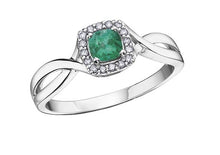 Load image into Gallery viewer, Diamond Halo Birthstone Ring - Fifth Avenue Jewellers