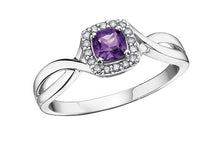 Load image into Gallery viewer, Diamond Halo Birthstone Ring - Fifth Avenue Jewellers