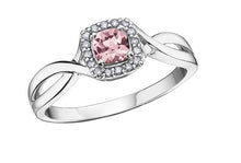 Load image into Gallery viewer, Diamond Halo Birthstone Ring - Fifth Avenue Jewellers