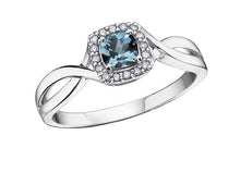 Load image into Gallery viewer, Diamond Halo Birthstone Ring - Fifth Avenue Jewellers