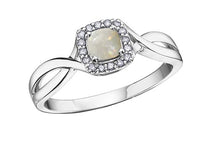 Load image into Gallery viewer, Diamond Halo Birthstone Ring - Fifth Avenue Jewellers