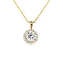 Load image into Gallery viewer, Diamond Halo Pendant In Yellow Gold - Fifth Avenue Jewellers